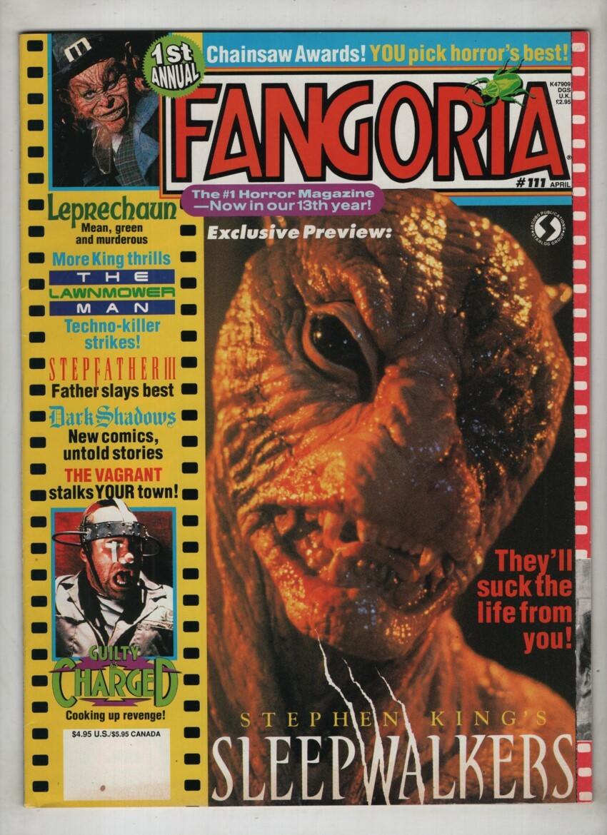 Fangoria Mag Sleepwalkers Stephen King Leprechaun #111 April 1992 042921nonr