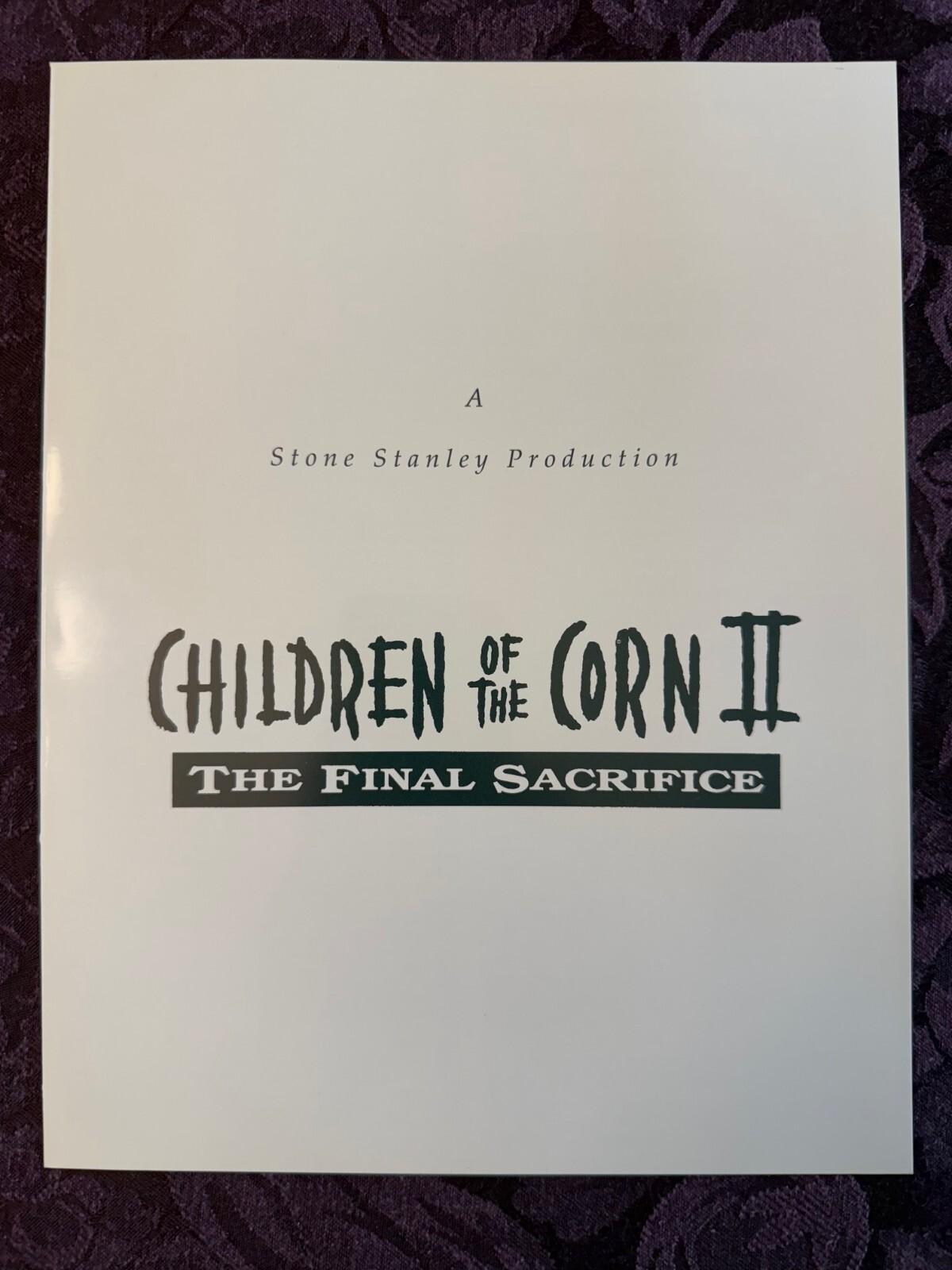 Rare Vintage 1992 :Children of the Corn 2" Cast & Crew Screening Program