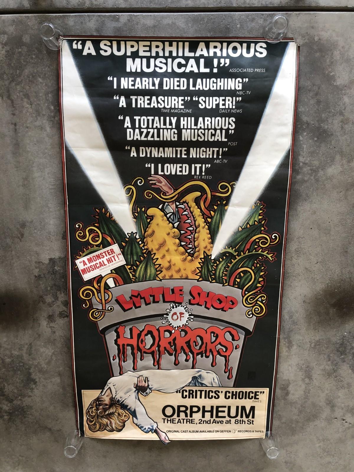 'LITTLE SHOP OF HORRORS' 1982 Musical Original Poster 72"h X 38"w Rare