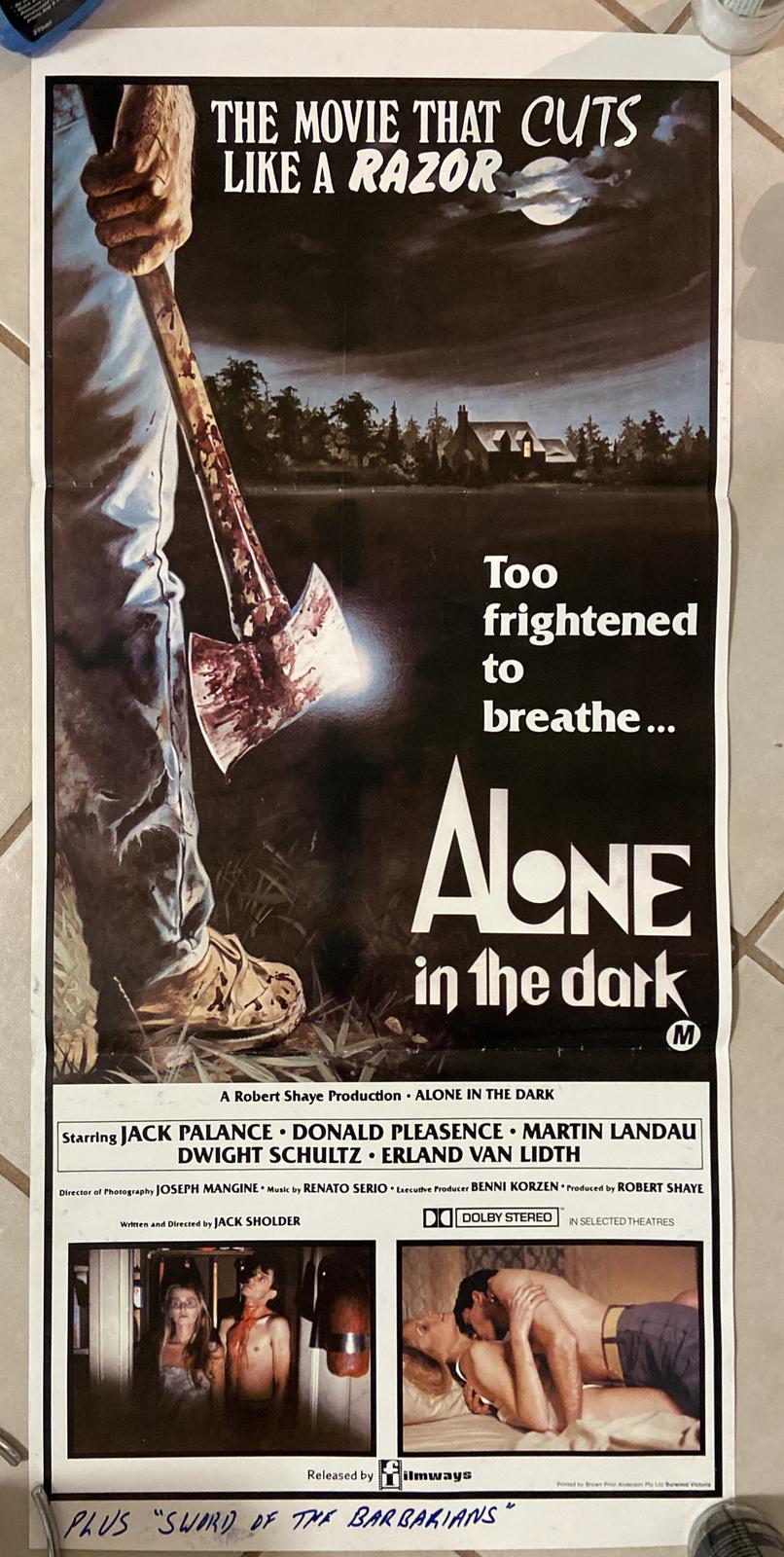 Alone in the Dark Original 1982 Australian Daybill Movie Poster