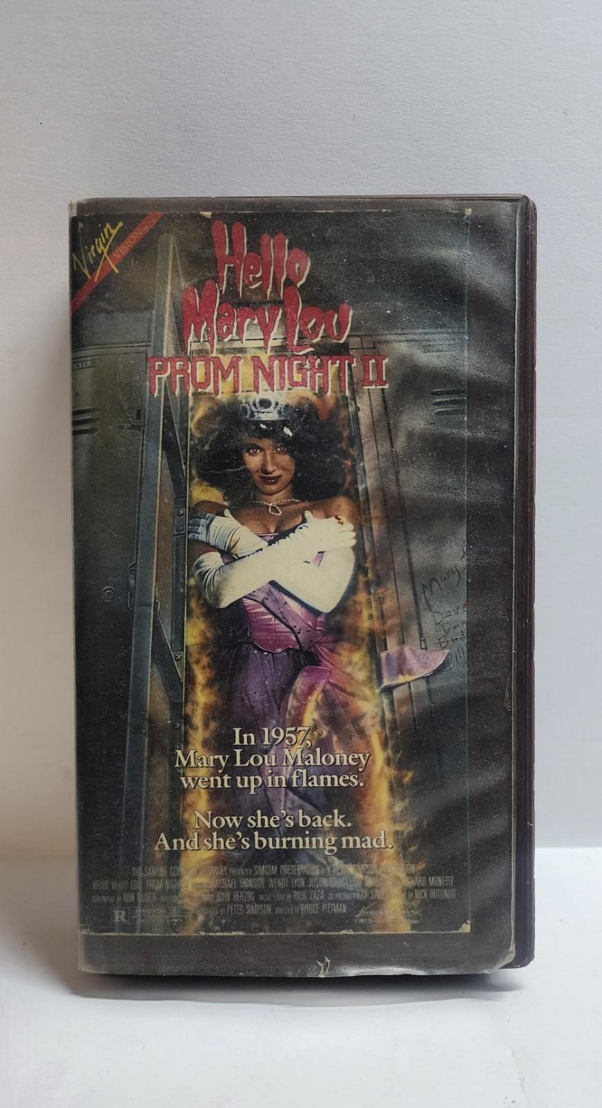 Hello Mary Lou Prom Night 2 1987 VHS Horror Clam Shell Cult Classic Virgin