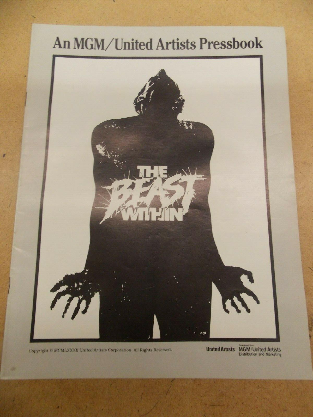 THE BEAST WITHIN(1982)RONNY COX ORIGINAL PRESSBOOK UNCUT NICE