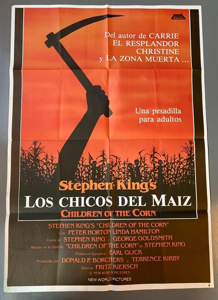 CHILDREN OF THE CORN original SPANISH MOVIE POSTER HORROR 1984 STEPHEN KING