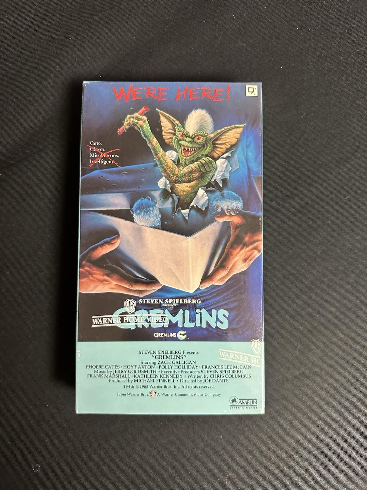FIRST RELEASE GREMLINS 1985 VHS BRAND NEW FACTORY SEALED VTG WB WATERMARKS RARE
