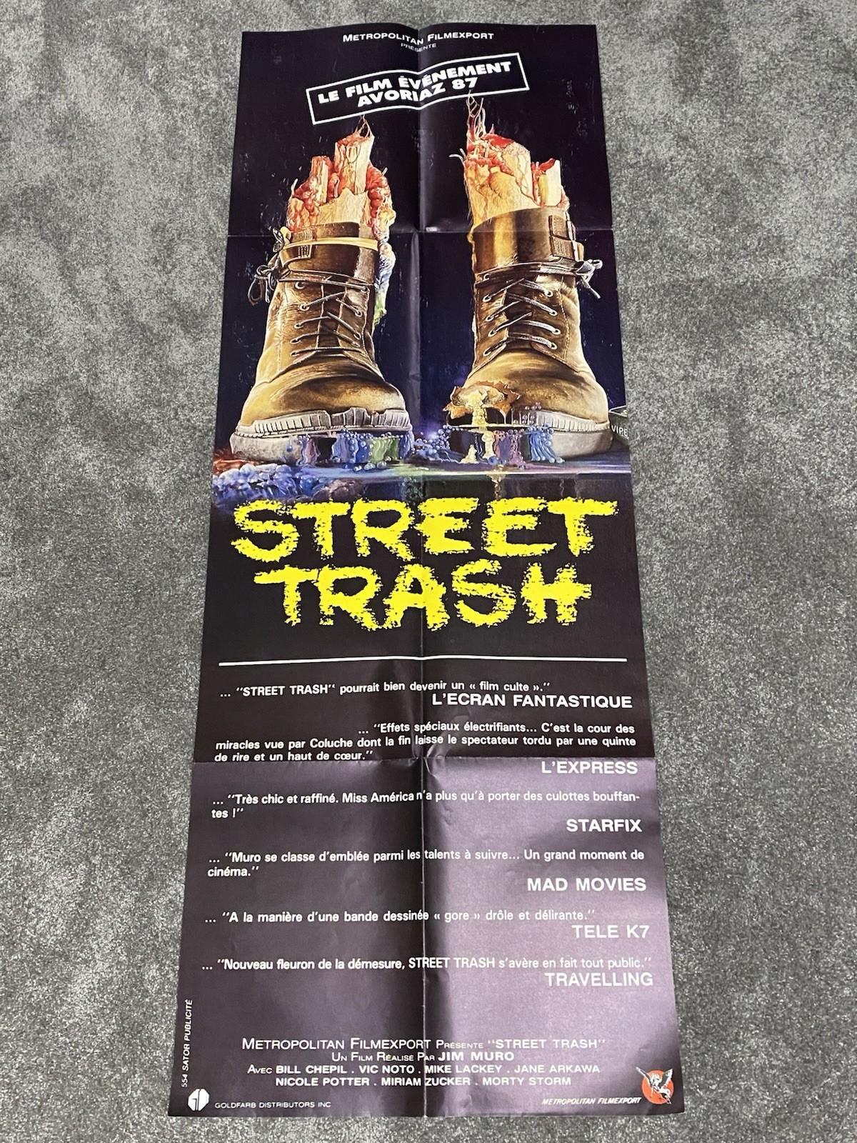 Street Trash Original International Movie Poster 1987 French Folded