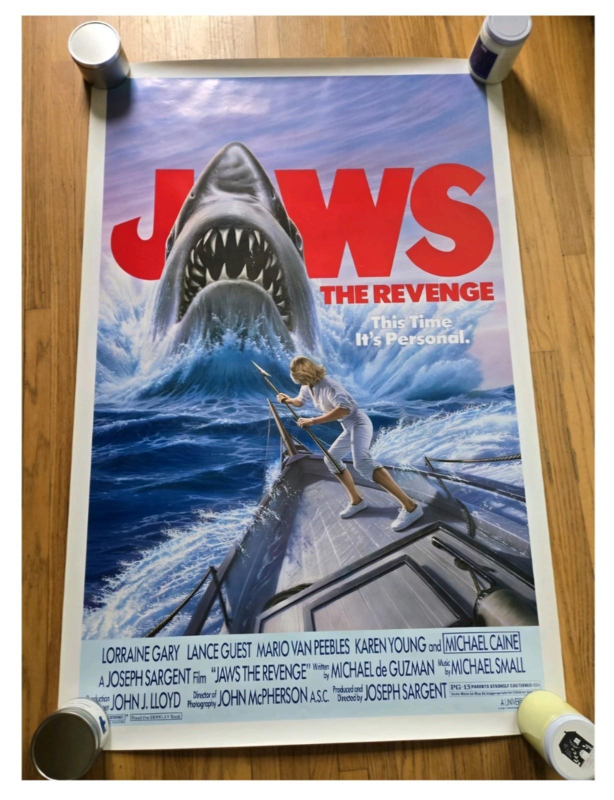 Jaws the Revenge - Original 1987 Rolled Movie Poster - Michael Caine