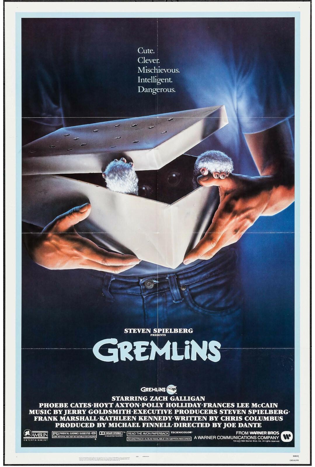 GREMLINS original 1984 27x41 one sheet movie poster PHOEBE CATES/JOE DANTE
