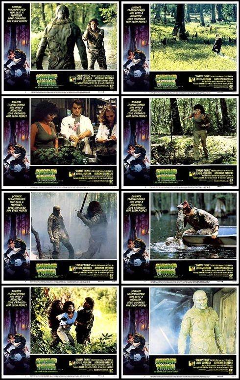 SWAMP THING 11X14 ORIGINAL MINT LOBBY CARD SET WES CRAVEN 1982 ADRIENNE BARBEAU