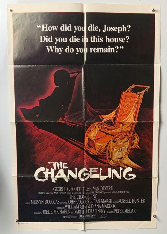 The Changeling 1980 Movie Poster Original One Sheet George C Scott Horror Folded