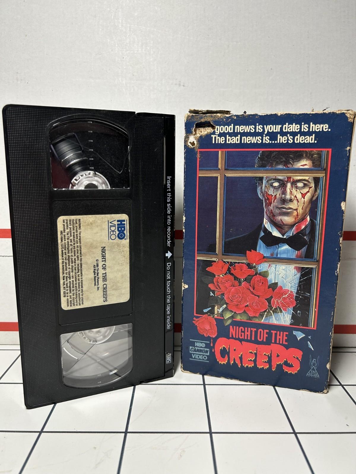 Night of the Creeps VHS 1986 Tri-star Pictures HBO Cannon Video Tape No Barcode