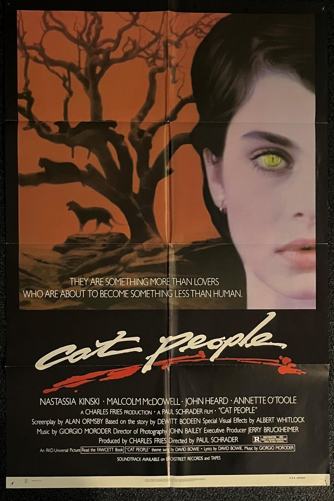 CAT PEOPLE Original 1982 American One Sheet Horror Movie Poster Nastassja Kinski