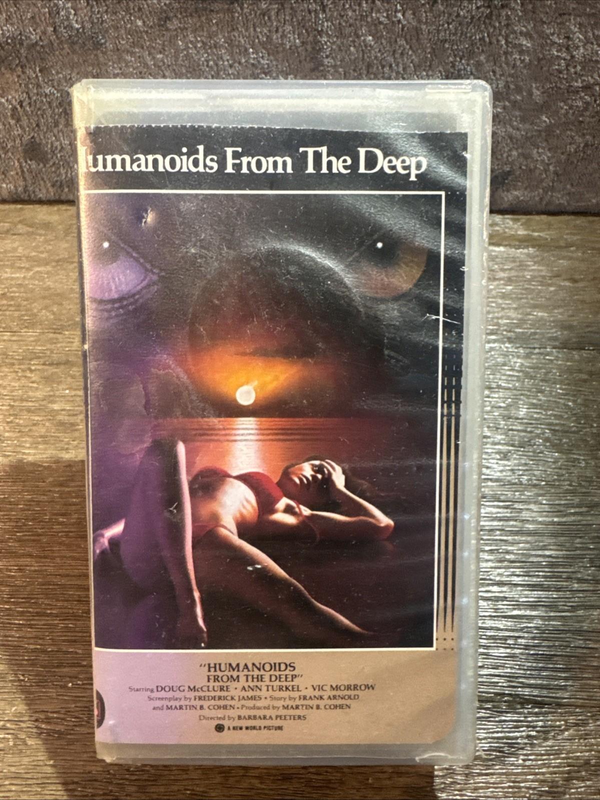 HUMANOIDS FROM THE DEEP VHS 1980 Warner Home Video Cut Box Horror Cult Vintage