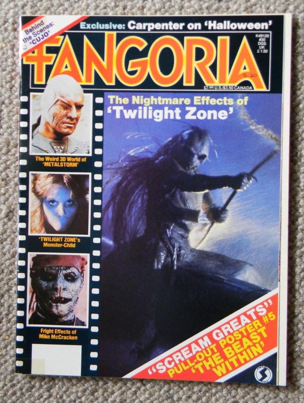 FANGORIA : ISSUE 30: 1983 : TWILIGHT ZONE/METALSTORM/CUJO/VAMPIRA/CARPENTER : VG