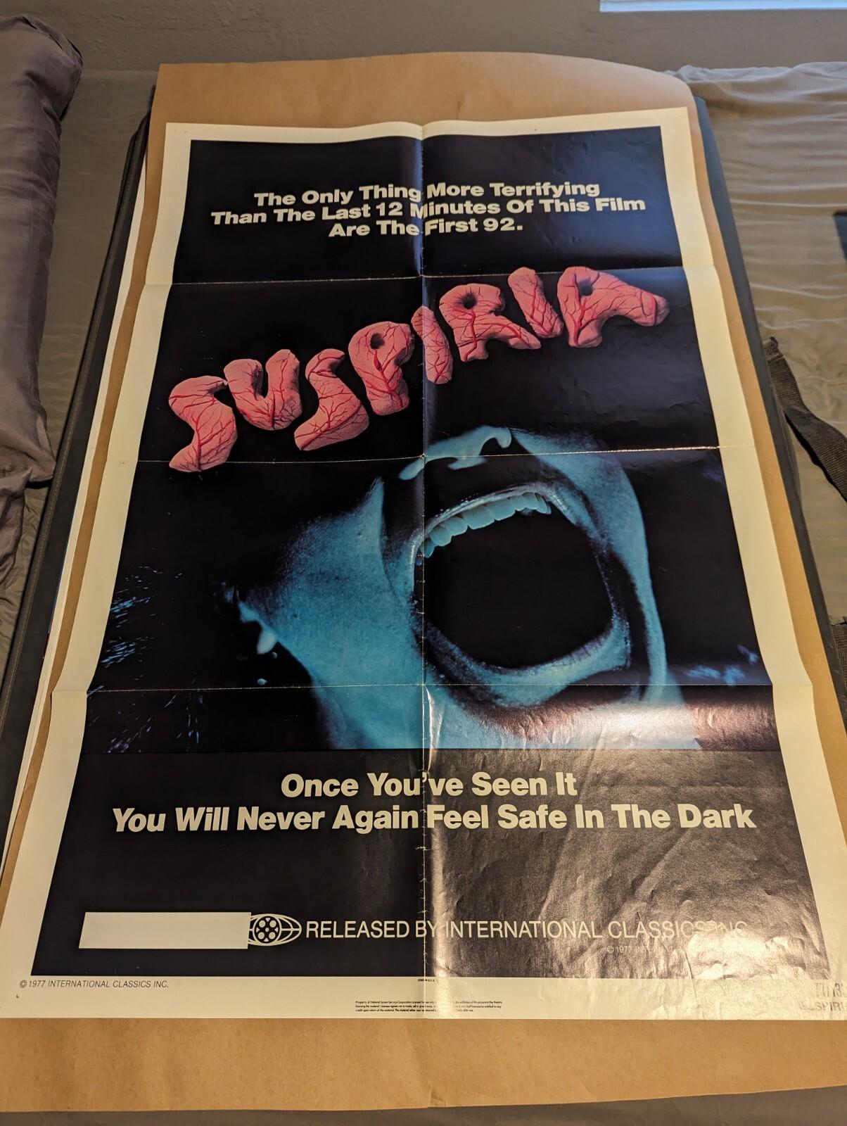 Suspiria original one sheet movie poster 1977 horror Dario Argento 27x41