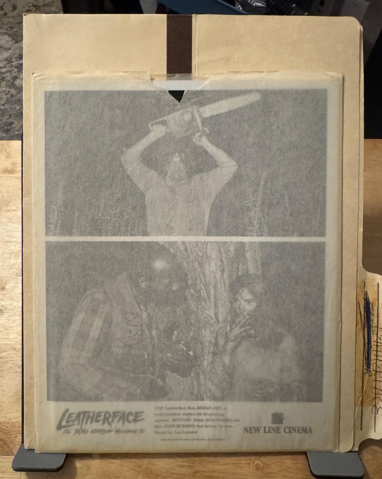 LEATHERFACE TEXAS CHAINSAW MASSACRE III 1990 Horror Movie Press Kit - 4 Photos