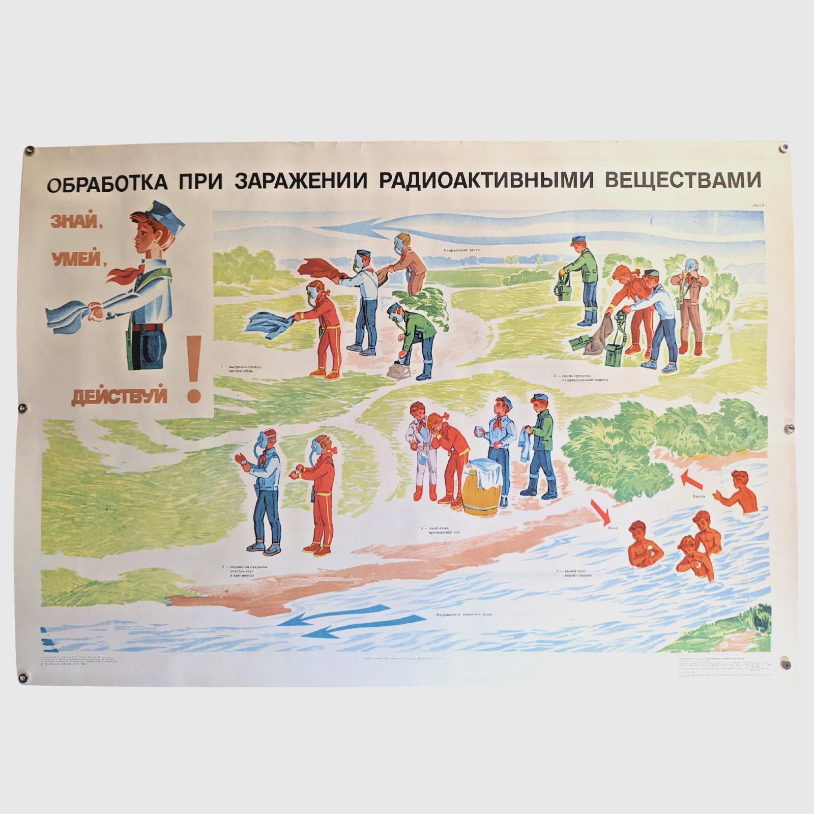 protecting children in the Scout Camp during a nuclear war / vtg STALKER poster