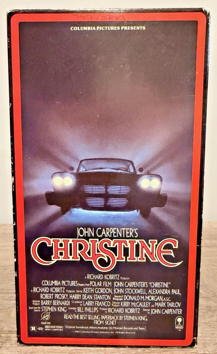 Christine VHS Tape Vintage 1983 Horror Movie John Carpenter Stephen King