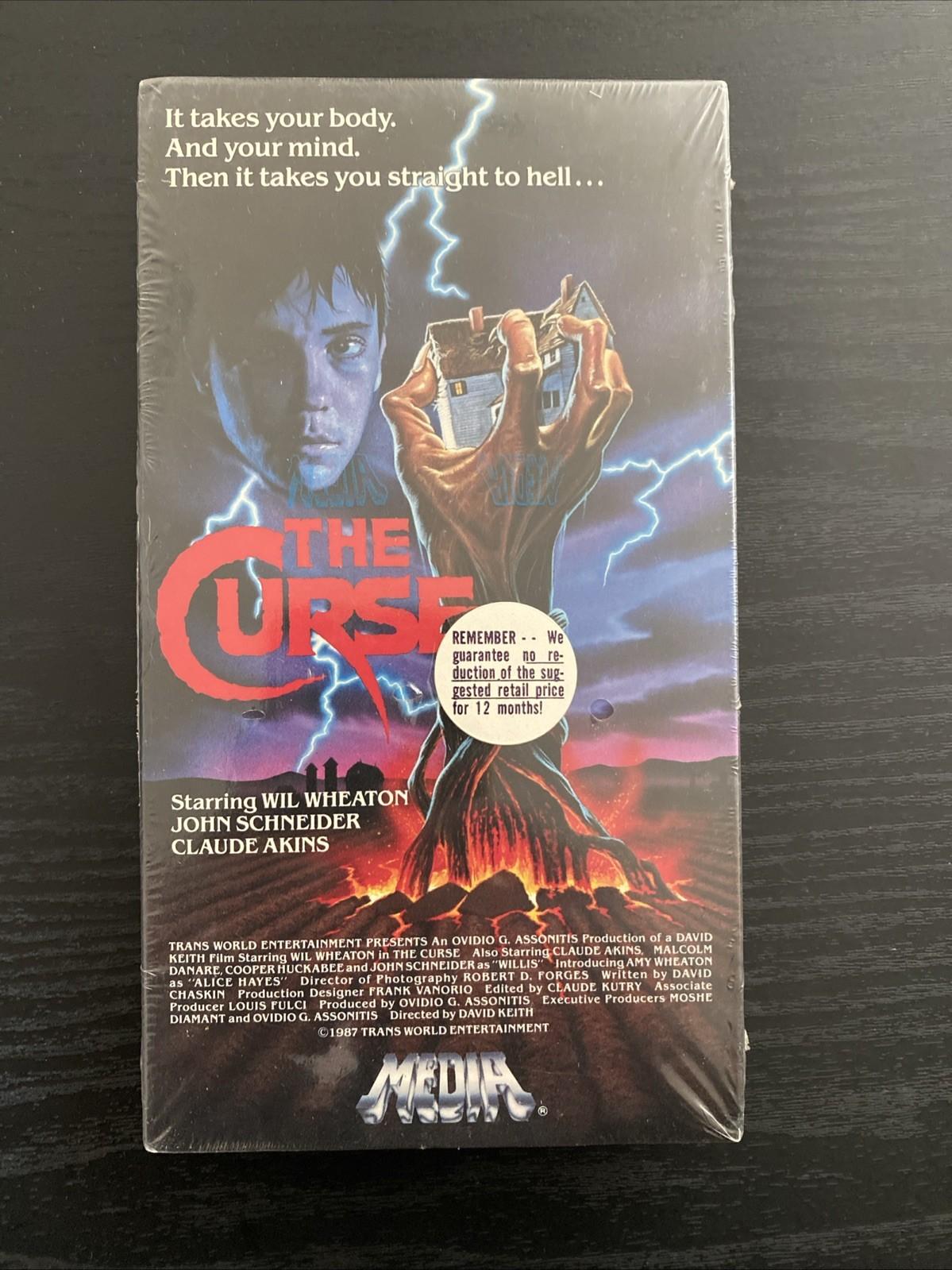 The Curse 1987 Media SEALED W/ Watermarks VHS