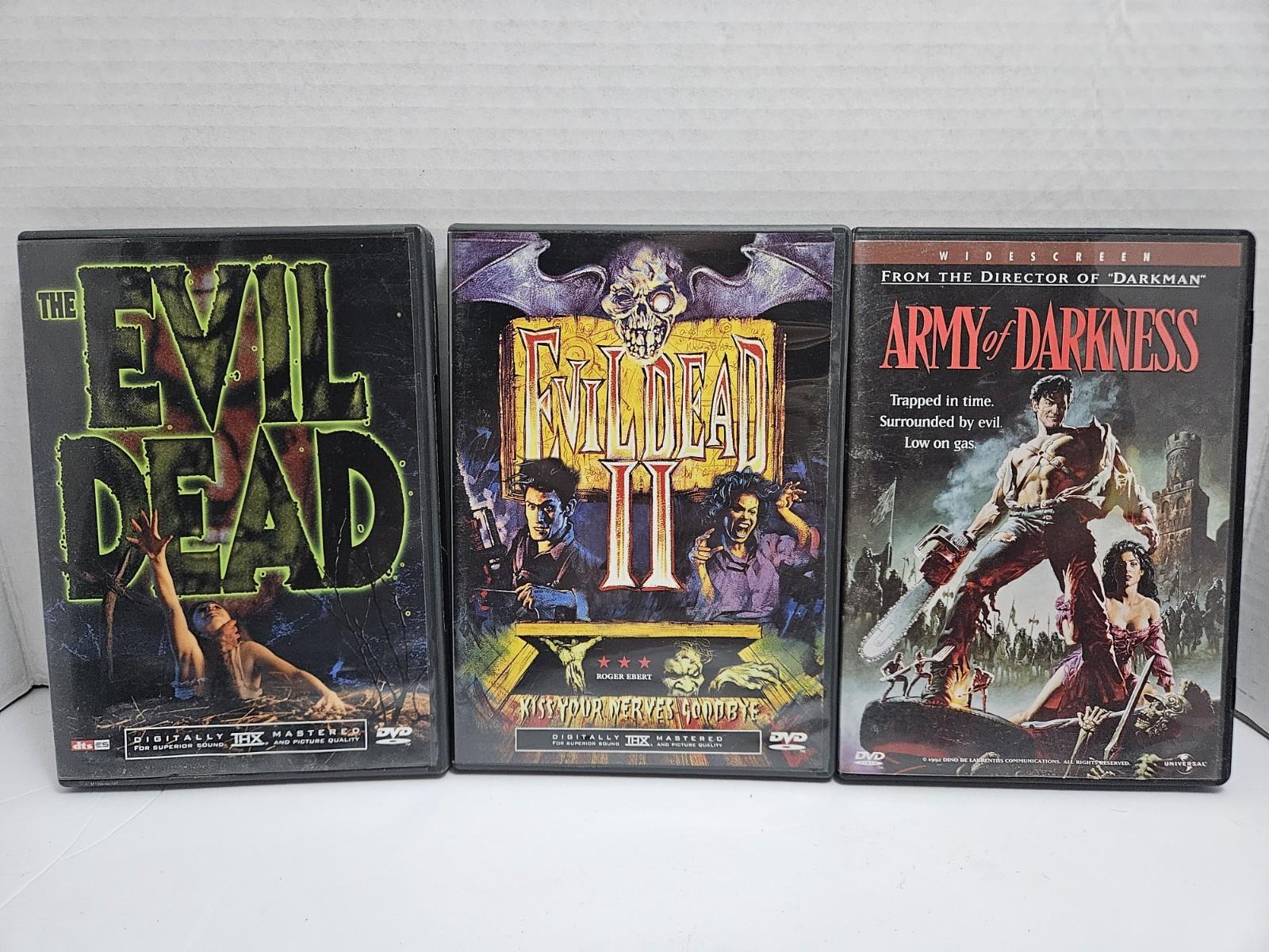 THE EVIL DEAD 1982 & EVIL DEAD 2 1987  & Army Of Darkness 