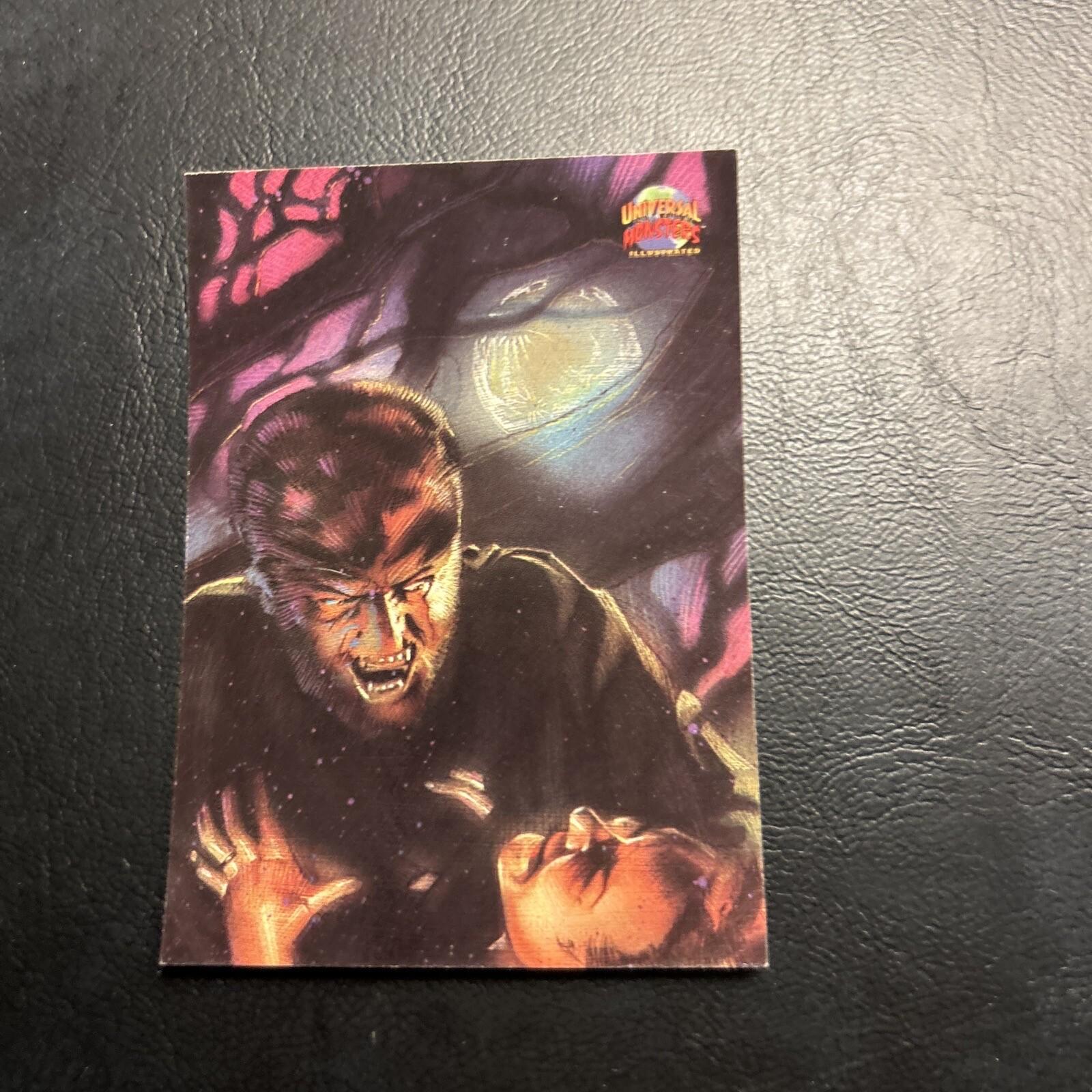 Jb7c Universal Monsters Illustrated Topps 1994 #65 The Wolf Man Lobby Card