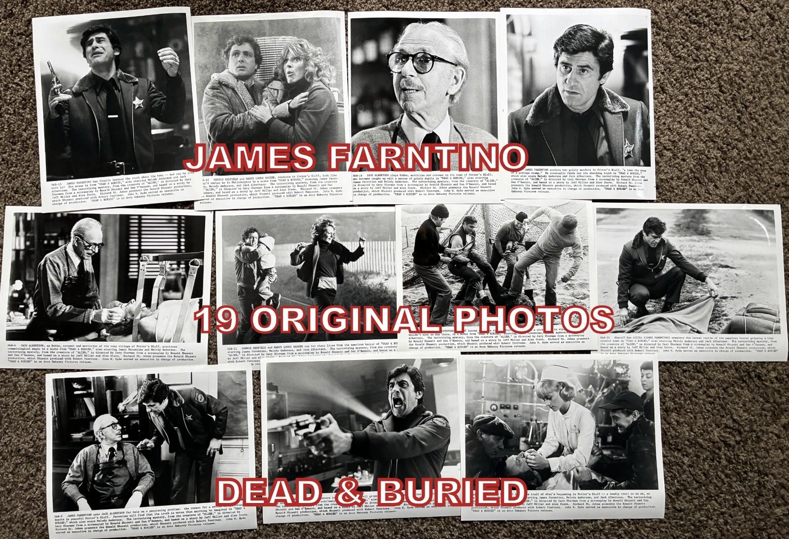 DEAD & BURIED-19 ORIGINAL 8X10S-JAMES FARENTINOS-HORROR W/CAPTIONS-MURDERS