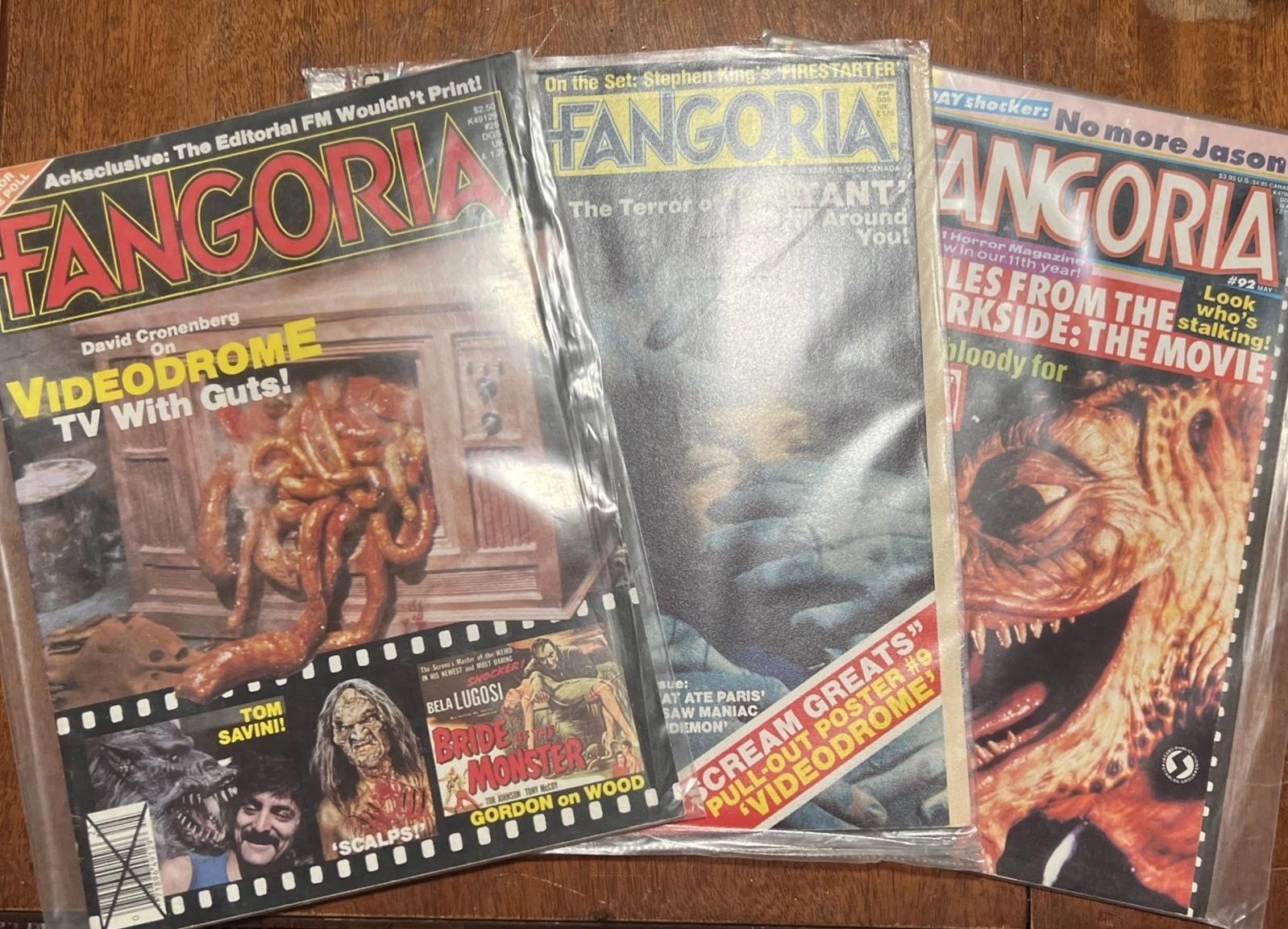 FANGORIA ~ #25 #34 #92 Videodrome, Tales From The Dark side Debbie Harry