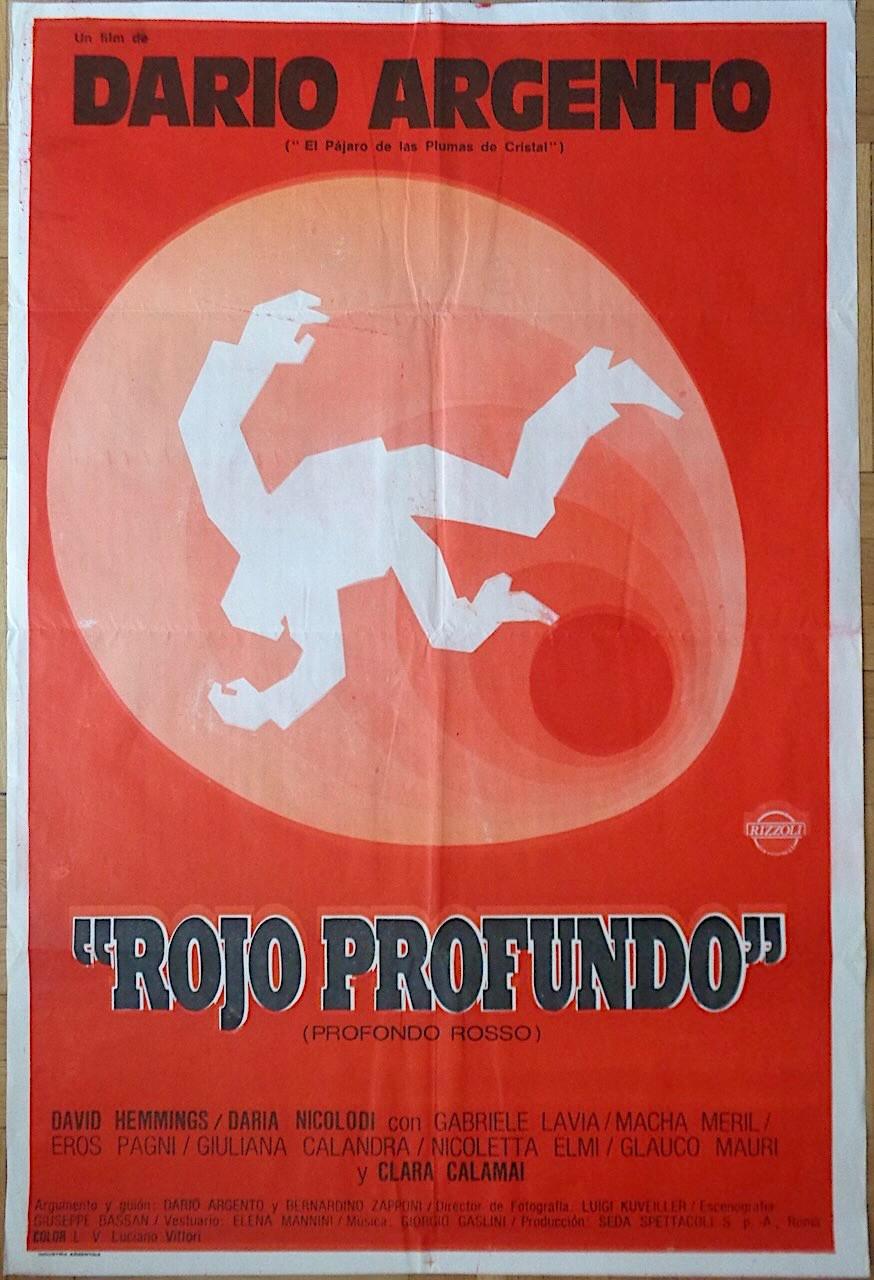 DEEP RED PROFONDO ROSSO Argentinean movie poster DARIO ARGENTO 1975 RARE