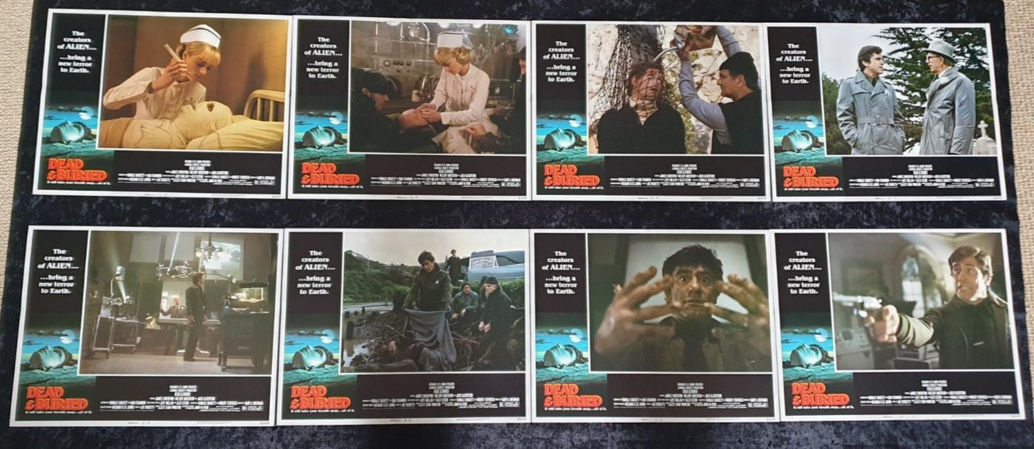 DEAD & BURIED 1981 Original US Lobby Card Set x8 14x11 Cult Horror