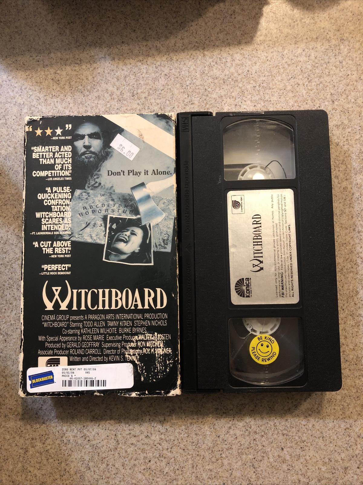 Witchboard 1987 (VHS Rare Cover- No UPC ) Blockbuster (Horror, Gore, Halloween)