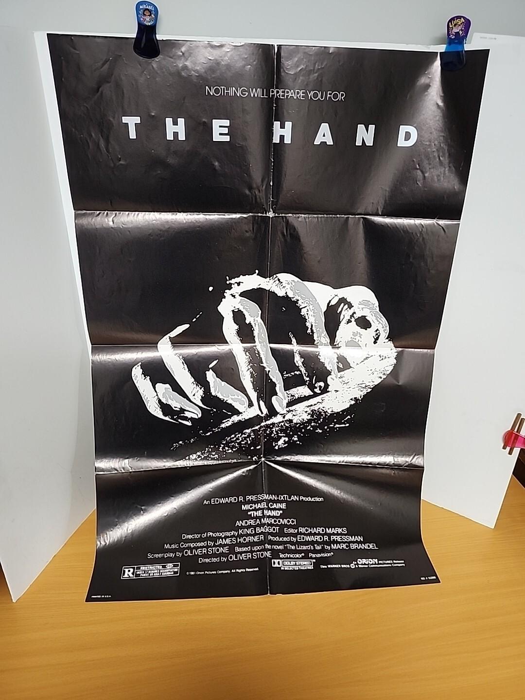 The Hand (1981)  original movie poster - horror Michael Caine Oliver Stone