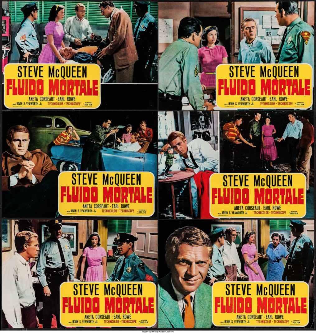 BLOB italian fotobusta movie posters x6 STEVE McQUEEN R71 NM
