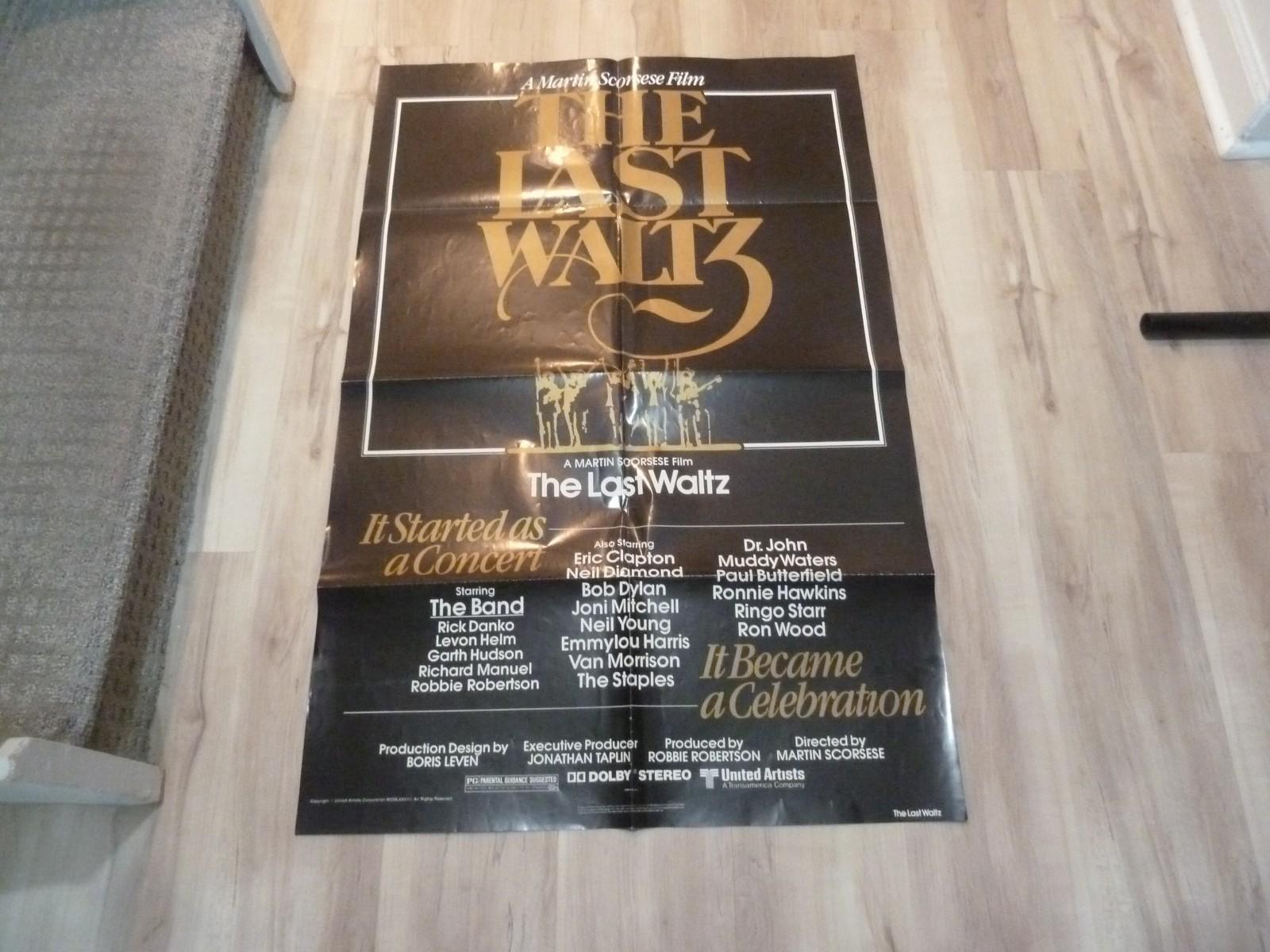 The Last Waltz 1978 Original One Sheet Movie Poster 27x41" Martin Scorsese RARE