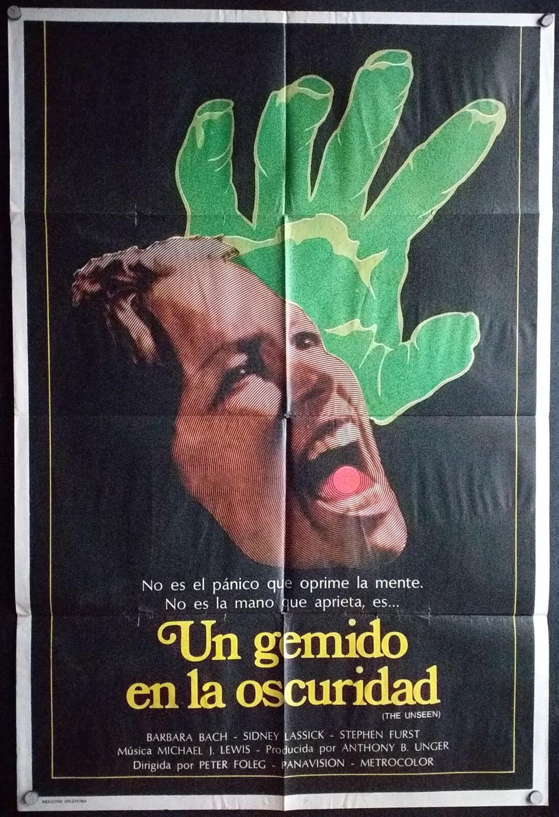 Barbara Bach, The Unseen (1980), Danny Steinmann Horror Slasher Poster, 8690