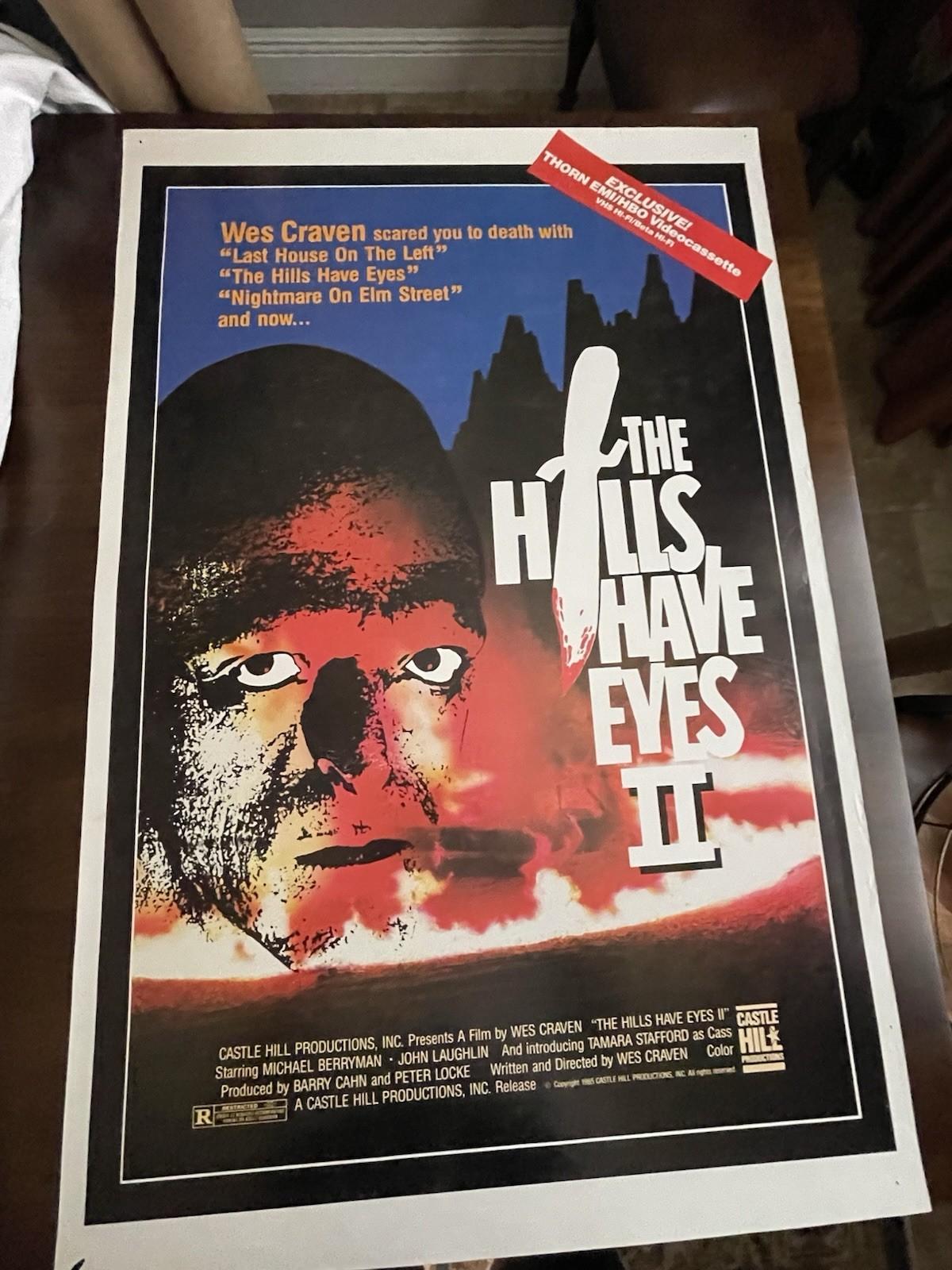 The Hills Have Eyes 2 1985 Original One Sheet Movie Video Poster Wes Craven