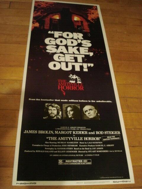THE AMITYVILLE HORROR Original 1979 Insert Poster! James Brolin & Margot Kidder 