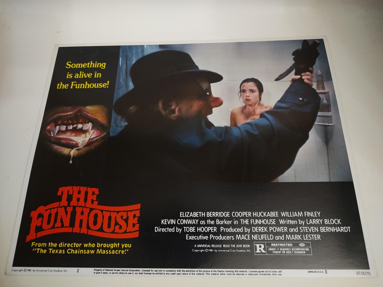 The Funhouse 1981 Original Lobby Card Tobe Hooper Horror Movie Halloween