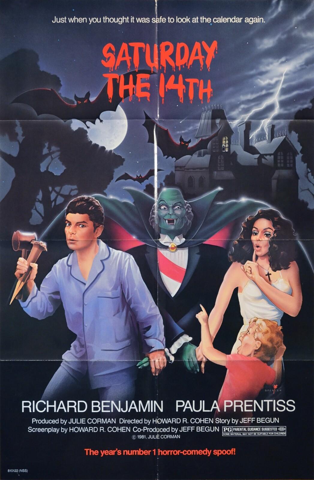 SATURDAY THE 14TH 1981  Original Movie Poster 1- SHEET Richard Benjamin