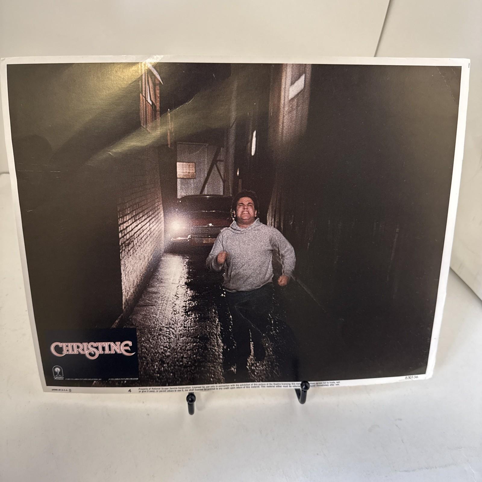 CHRISTINE Original Lobby Card 4 John Carpenter Keith Gordon Plymouth Fury-11x14