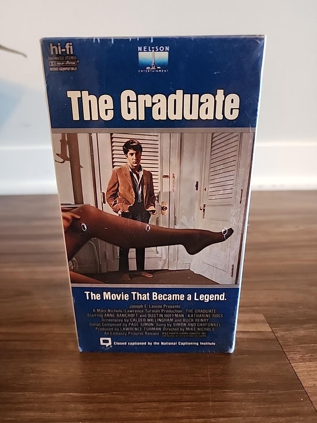 Vintage Factory Sealed VHS THE GRADUATE Dustin Hoffman 1987 Release Watermarks
