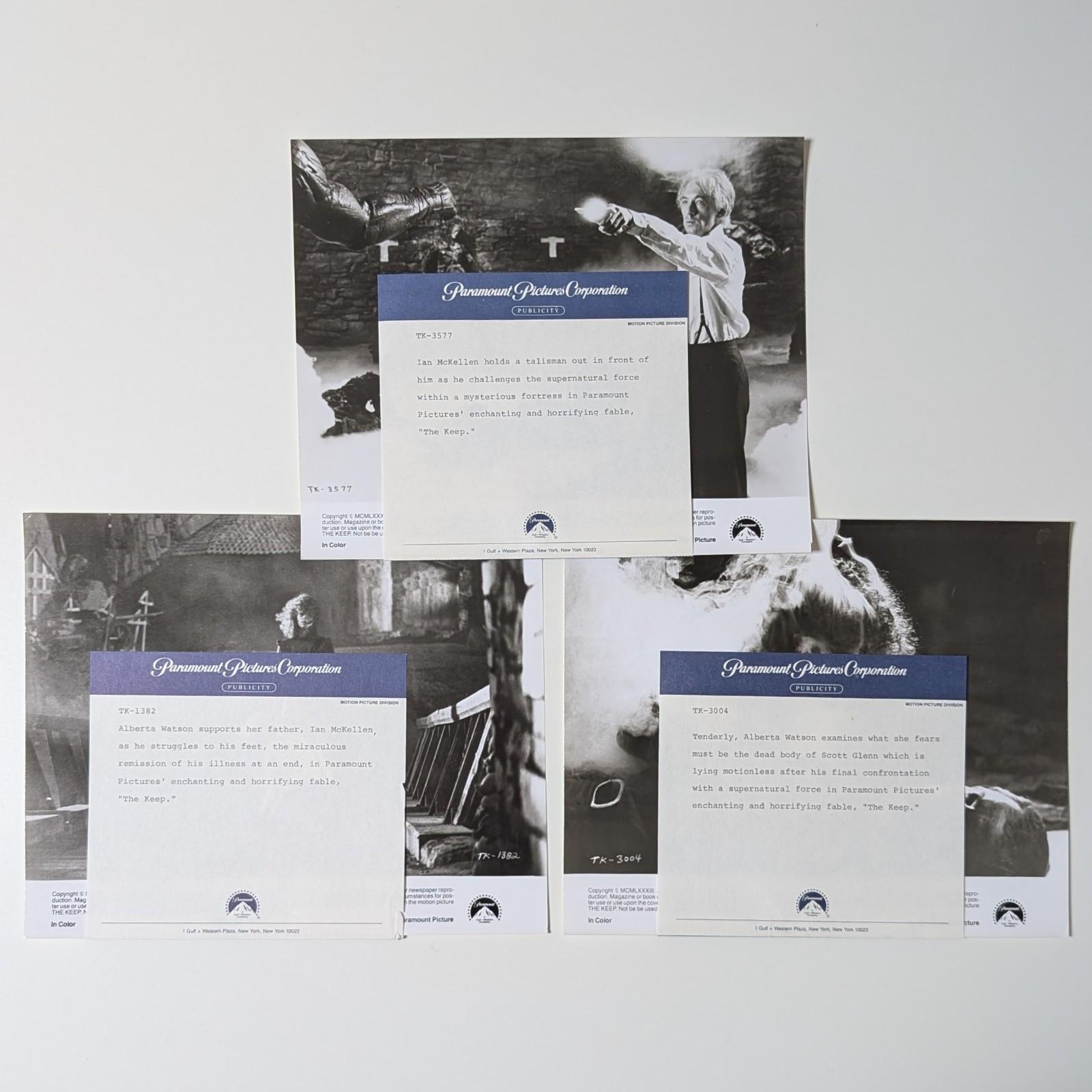 The KEEP (1983) *3* vintage 10x8 Press Kit Photos w/ caption sheets Michael MANN