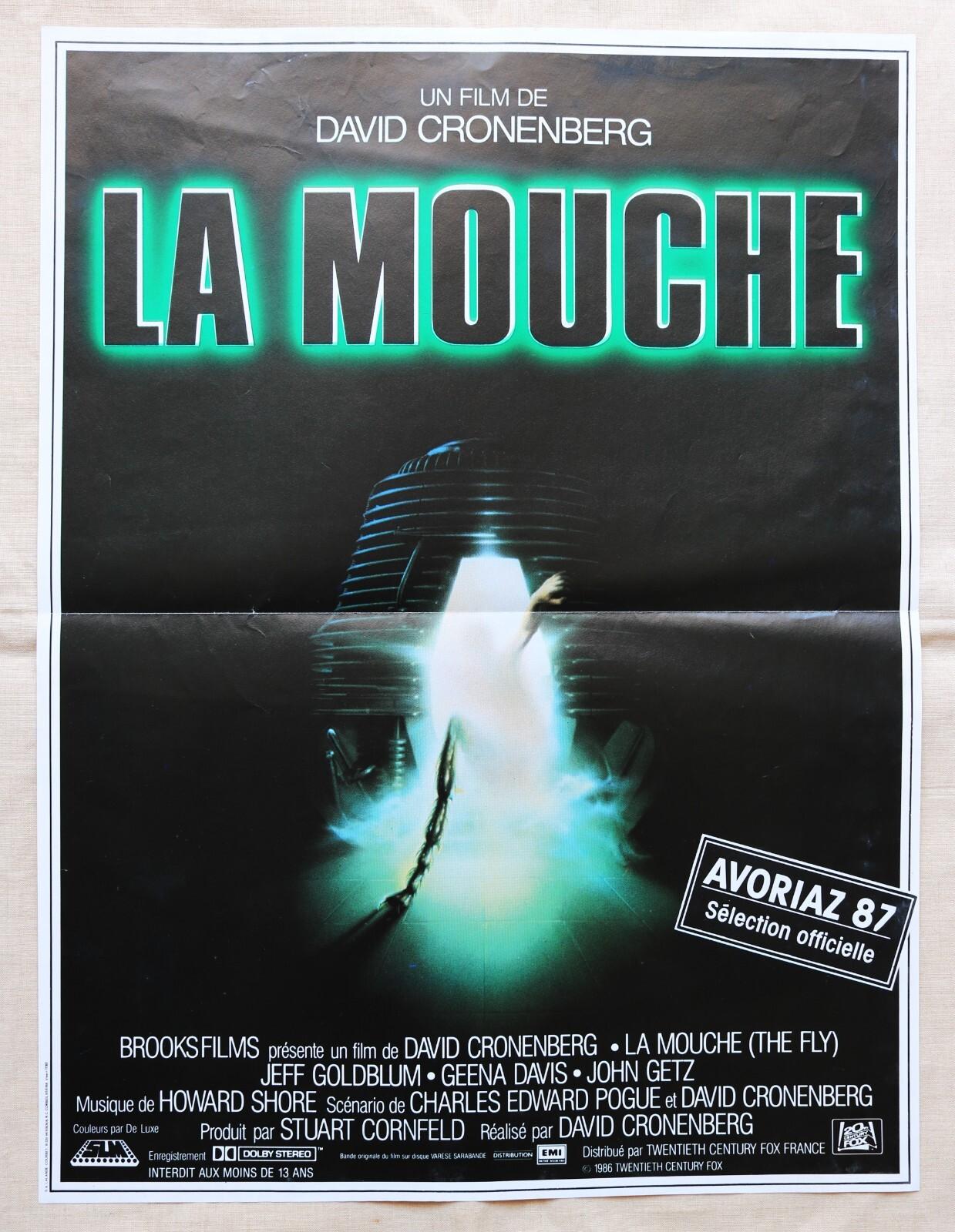 THE FLY - LA MOUCHE 1986 Vintage French Original Movie Poster 38x52cm