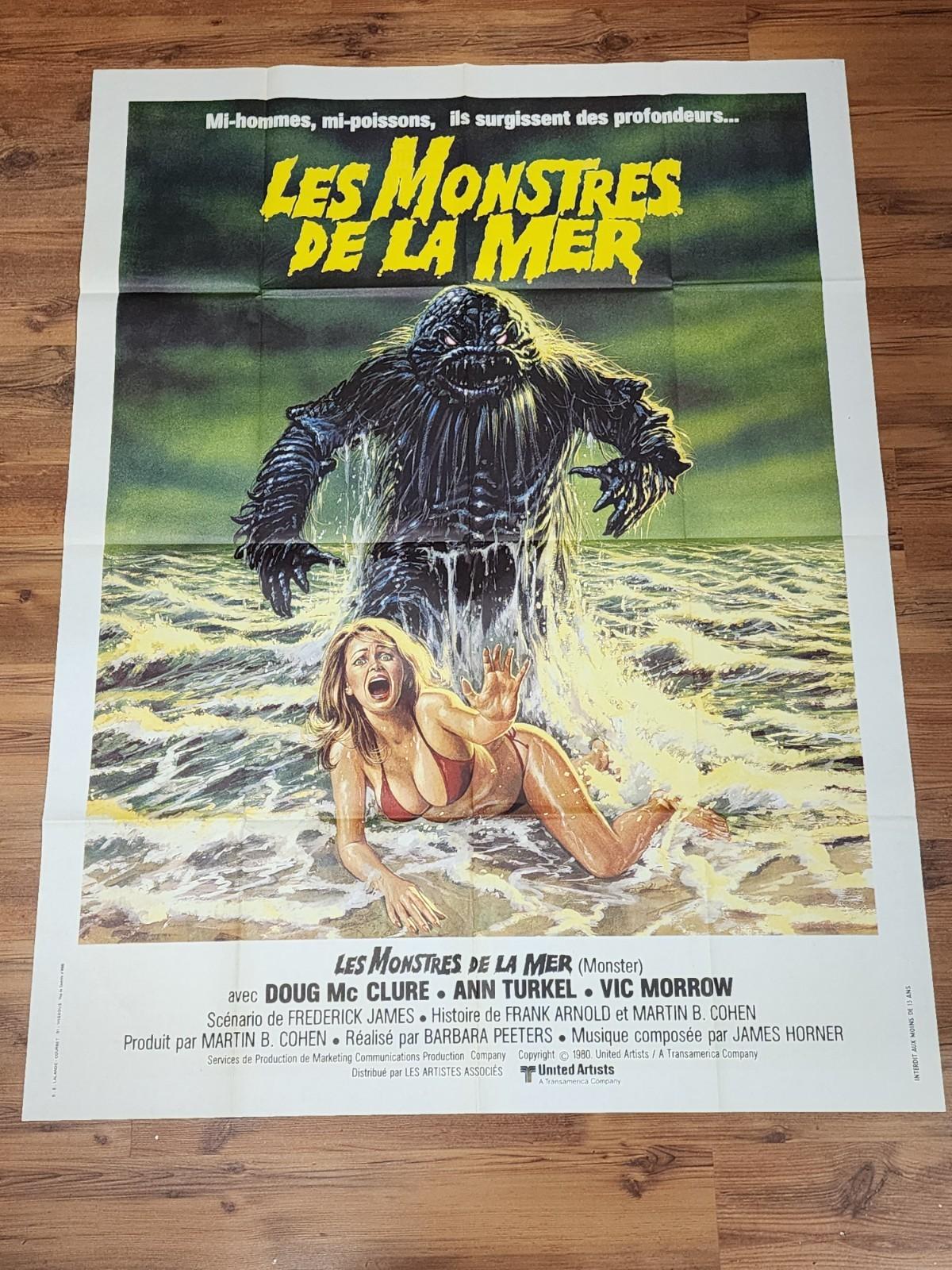 RARE Humanoids From The Deep 1980 ORIGINAL 47"x63" French Grande Poster