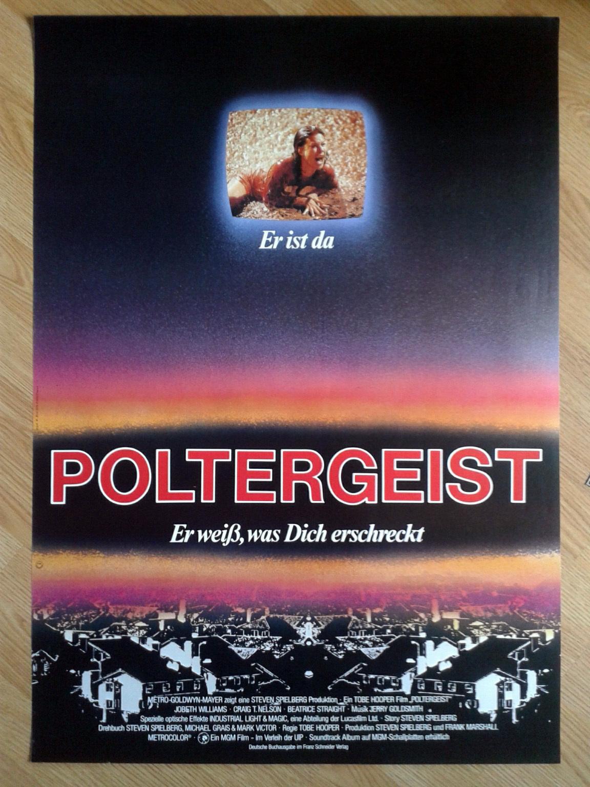 POLTERGEIST rare German 1 sheet 1982 TOBE HOOPER - STEVEN SPIELBERG
