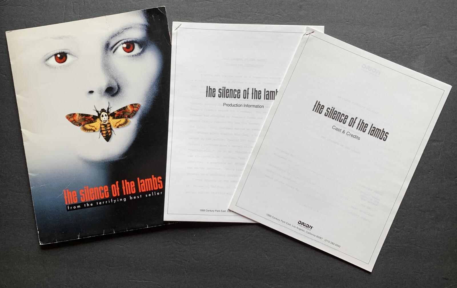 SILENCE OF THE LAMBS Original Presskit 9 Photos JODIE FOSTER, ANTHONY HOPKINS
