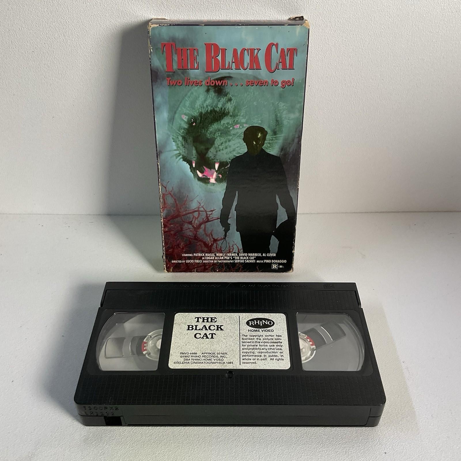 The Black Cat (VHS, 1981) Lucio Fulci Patrick Magee RARE HTF  HORROR