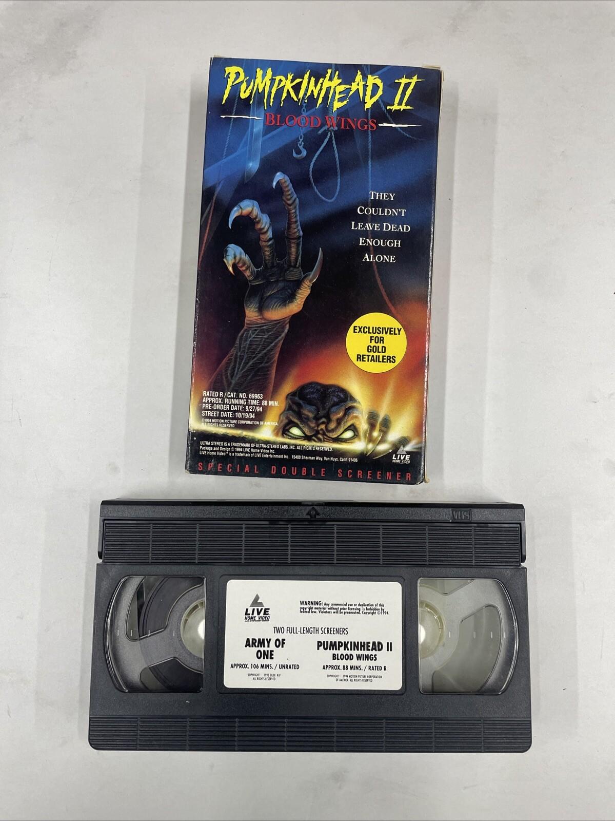 Pumpkinhead II: Blood Wings & Army Of One SPECIAL DOUBLE SCREENER! RARE!!