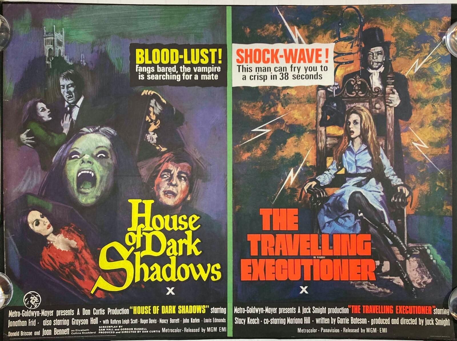 House of Dark Shadows / Traveling Executioner Original Quad Movie Poster 1970s