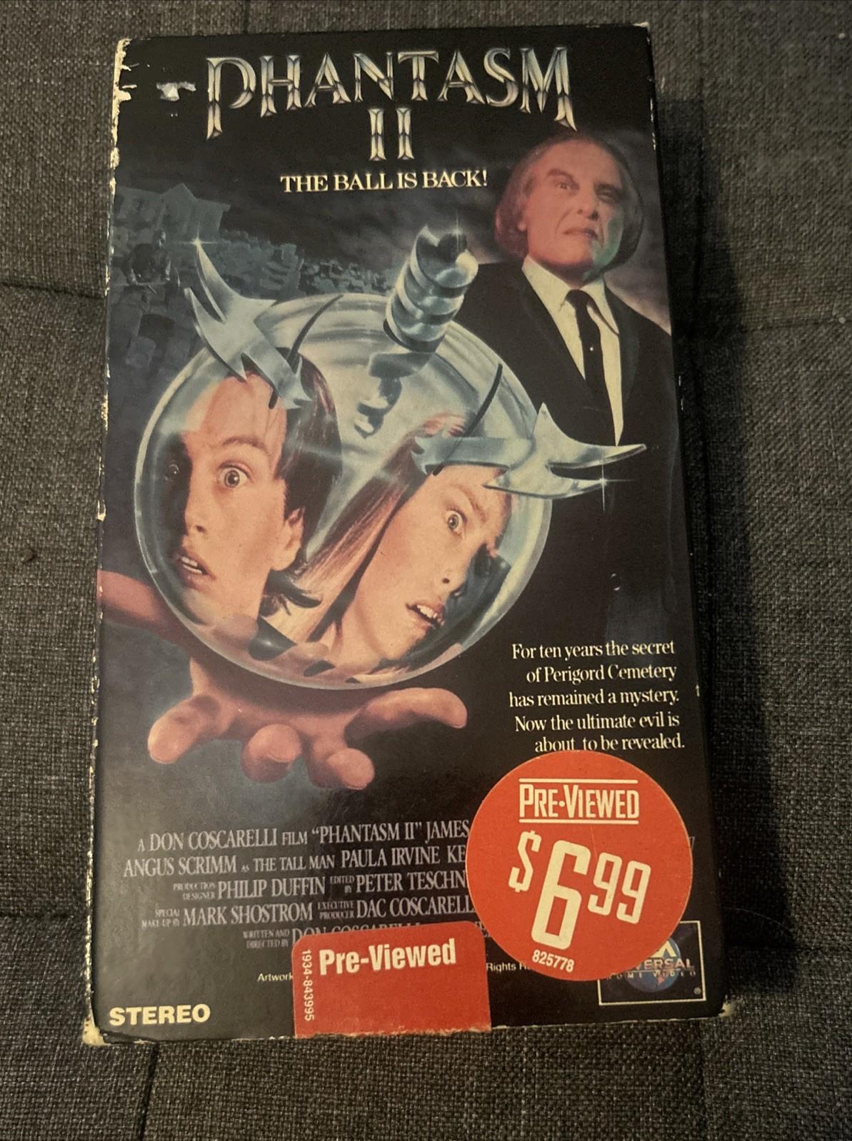 Phantasm II VHS 1988 MCA Vintage Horror B-movie Legros Scrimm Coscarelli Cult