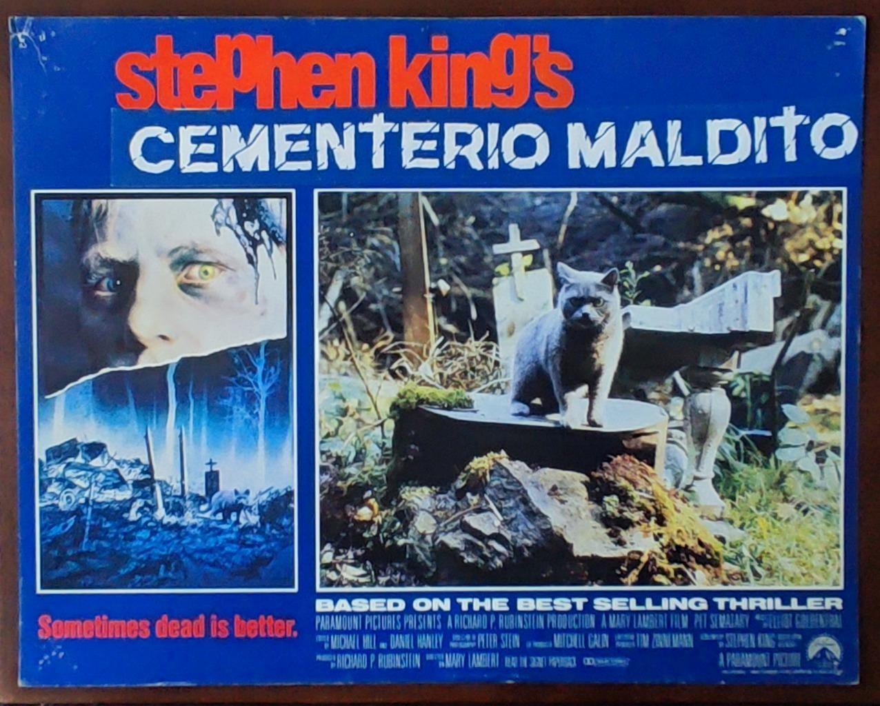 Church the Creed family cat PET SEMATARY original 1989 Lobby Card 4522 b