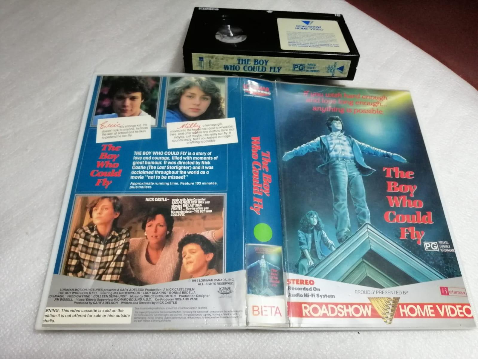 THE BOY WHO COULD FLY -  RARE 1986 Roadshow Home Video BETAMAX 1st Issue - DRAMA